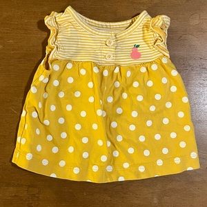 Carter’s Yellow Shirt with Pink Pear 3 mo. Girls
